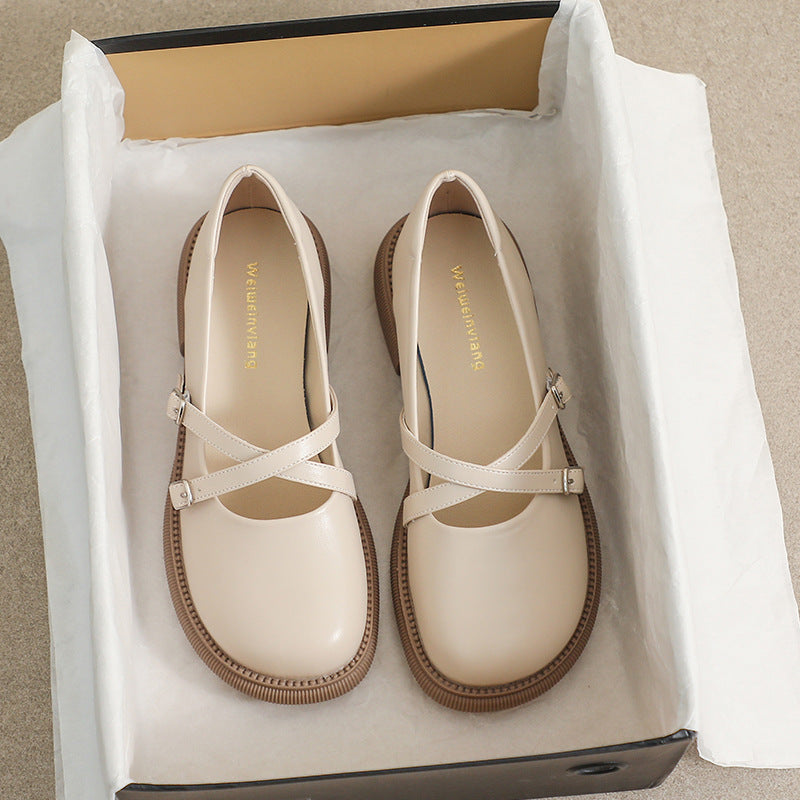 Mary Jane French Cute Preppy Style Mocassins pour femmes