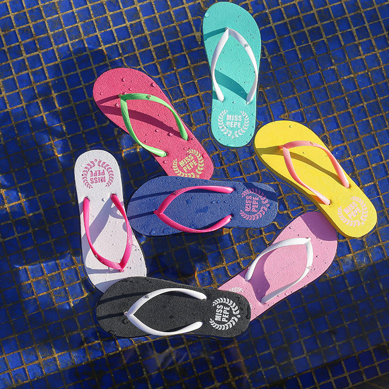 Bequeme Flip-Flops für Damen im Freien, einfache Flip-Flops für den Strand am Meer