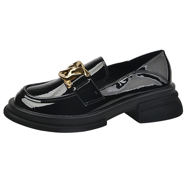 Women's British Style Platform Fat Feet Loafers