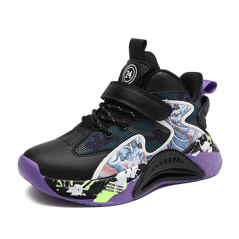 Children's Basketball Spring Boys Medium Big Professional Sneakers