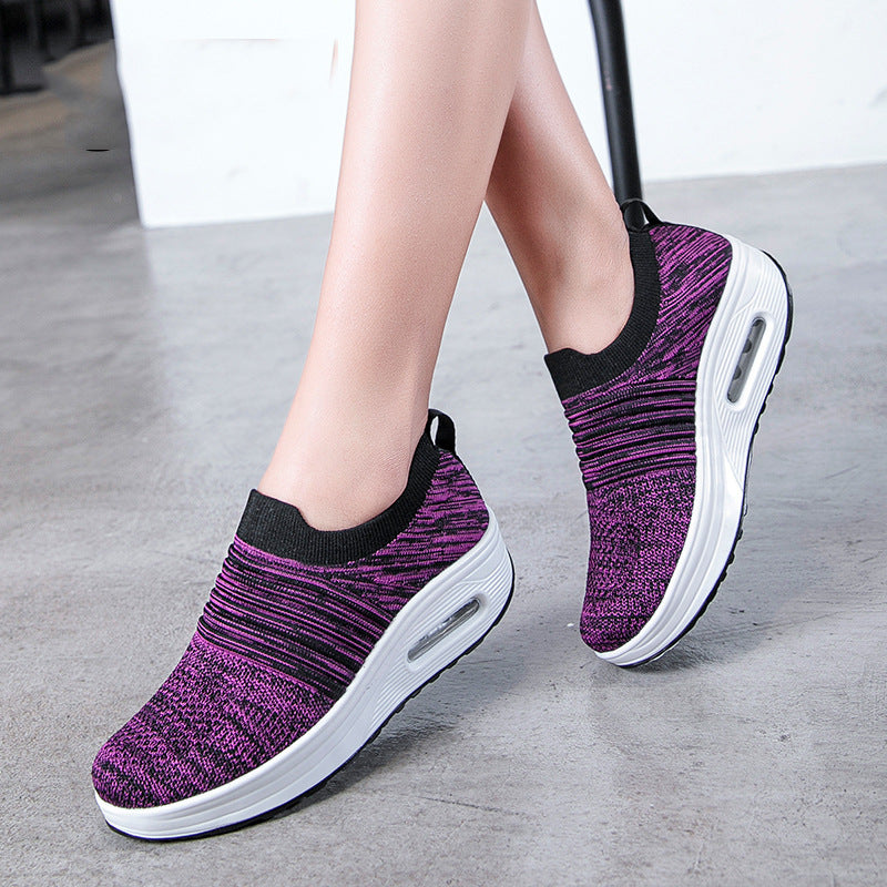 Women's Dancing Sports Rocking Nurse Soft Bottom Square Sneakers