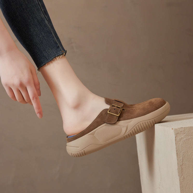Women's Authentic Toe Box Half Outer Wear Sandals
