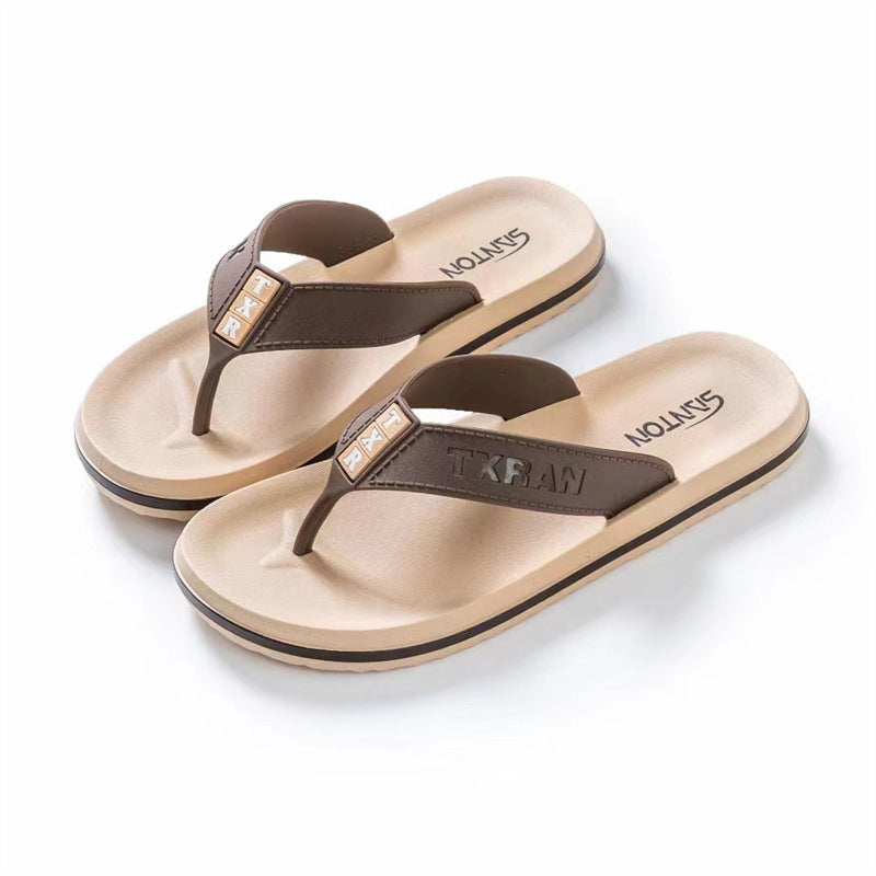 Men's Summer Flip-flops Thick Bottom Out Simple Flip Flops