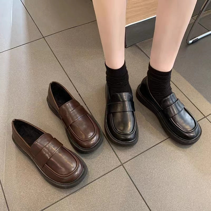 Slip-On-Loafer mit weicher Sohle im koreanischen Frühlingsstil für Damen