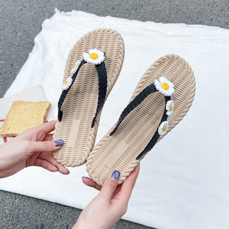 Women's Three Flowers Summer Flip-flops Outer Wear Sandals