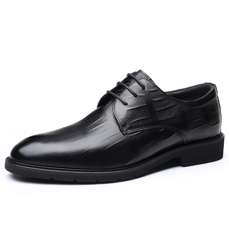 Ropa Formal para hombre transpirable británico coreano zapatos de cuero puntiagudo