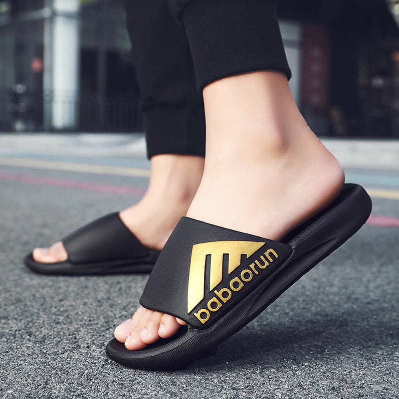 Herren Sommer Flip Flops im koreanischen Stil für draußen, Paar mit dicker Unterseite, modische Flip-Flops