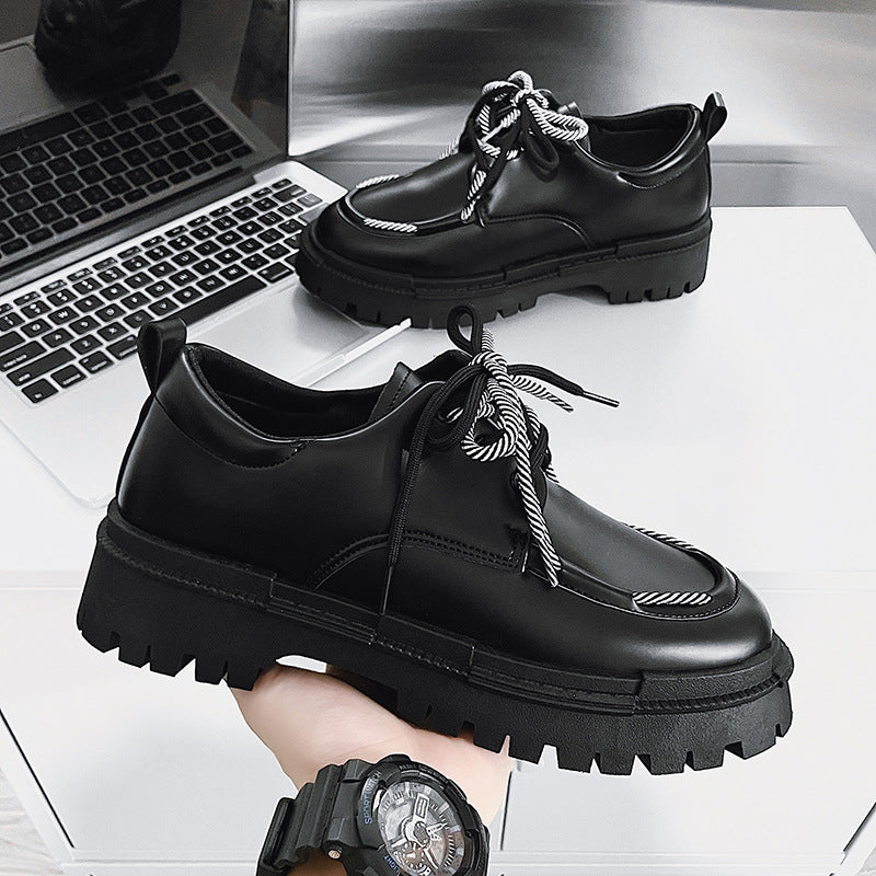 Men's Hong Kong Style Mori Low-top Small Leather Shoes