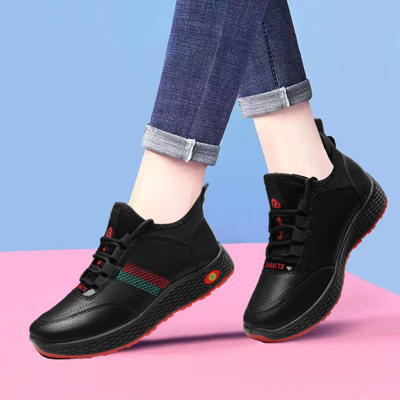 Chaussures décontractées confortables en tissu ancien imperméable pour femmes