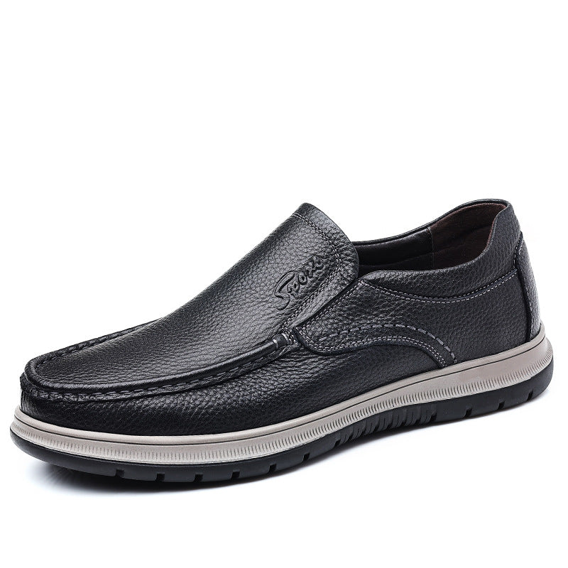 Men's Slip On Low-top Slip-on Lofter Soft Leather Shoes