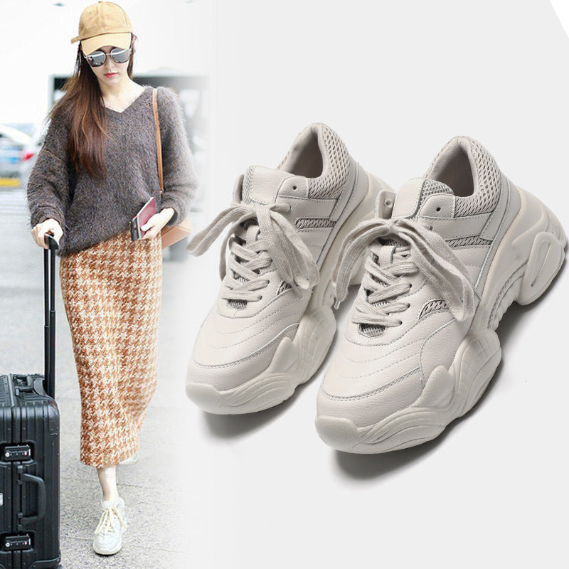 Women's Thick Sole Height Increasing Sports Dad Sneakers