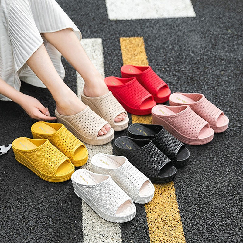 Women's Platform Wedge Fashion Beach Mesh Surface Sandals