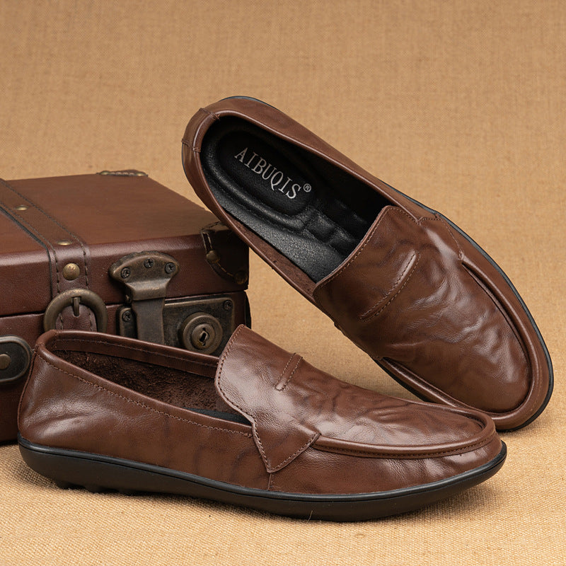 Trendige All-Match-Schuhe aus britischem Leder für Herren mit Oberschicht aus Rindsleder