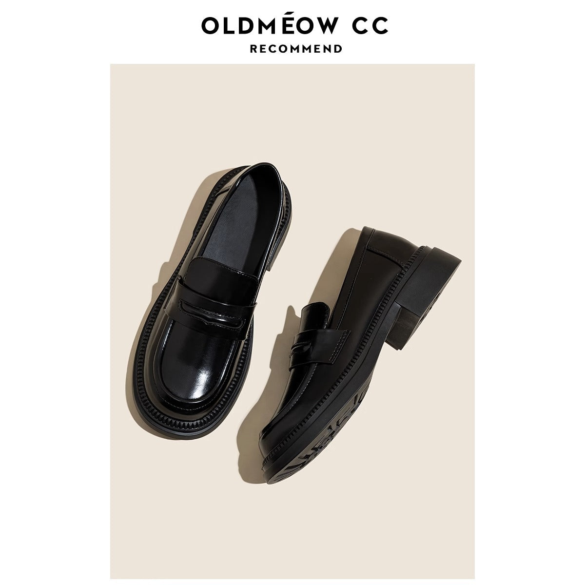 Old Shop – Schwarze Slipper im britischen Stil für Damen