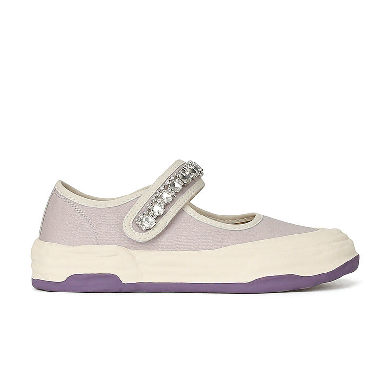 Women's Su Toe Cap Semi Outer Wear Summer Canvas Shoes