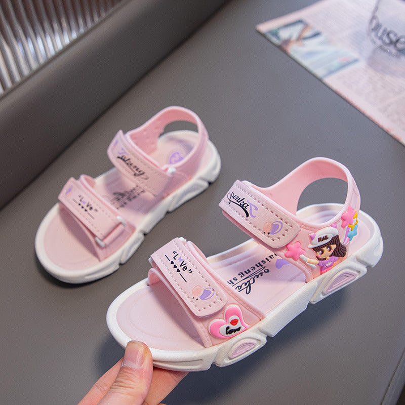 Children's Summer Cartoon Cute Princess Soft Bottom Sandals