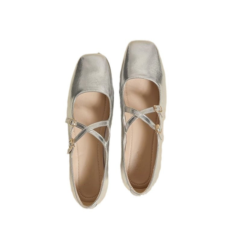 Women's Mary Jane Summer Low-cut Low Temperament Ballet Heels