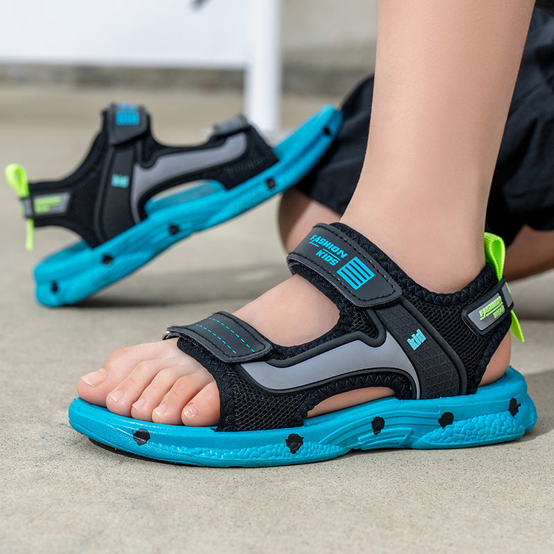 Herren &amp; Kinder Sommer Jungen Weiche Sohle Mittlere Große Sandalen