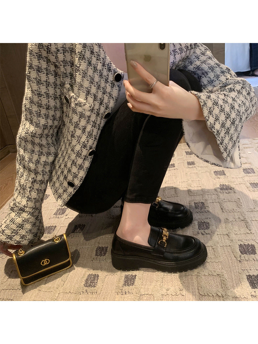 Beautiful Women's Style Chunky Platform Small Loafers