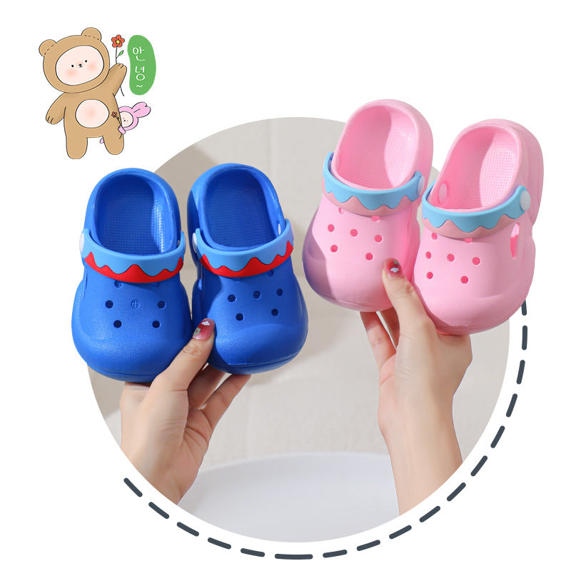 Men's & Children's Hole Cute Soft Bottom Cartoon Summer Kid's Shoes