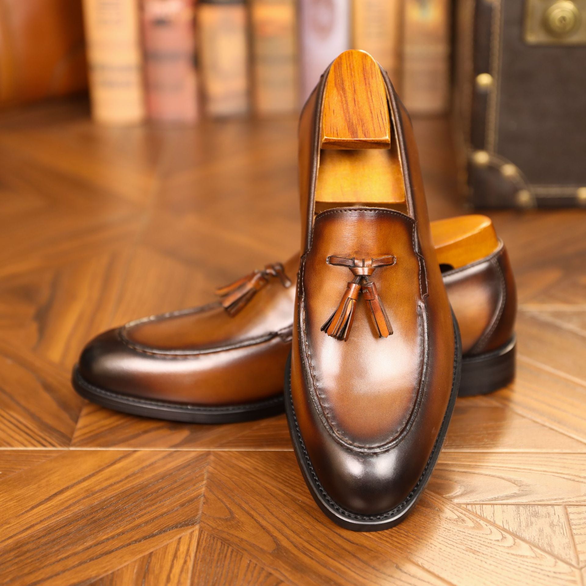 Men's Tassel British Business Slip-on Extra Large Loafers