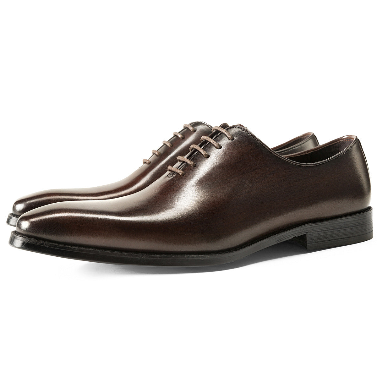 Einteilige Oxford-Schuhe für Herren – handgefertigte Business-Lederschuhe aus gebürstetem Leder