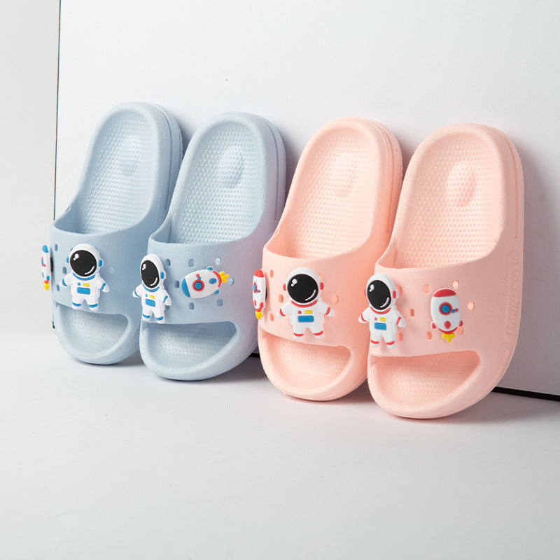 Sandales d'été mignonnes à trous pour enfants Spaceman Cartoon