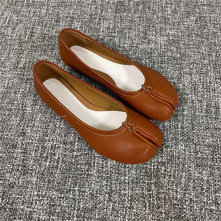 Women's Genuine Flat Autumn Horseshoe Shallow Mouth Loafers