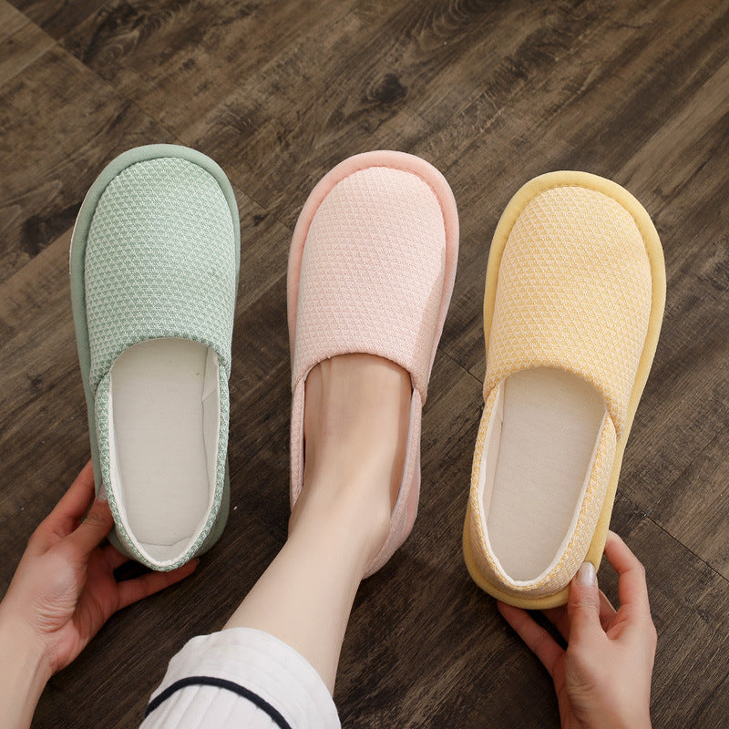 Women's Thin Cotton Confinement Shoes-month Breathable Non-slip Soft Bottom Heels