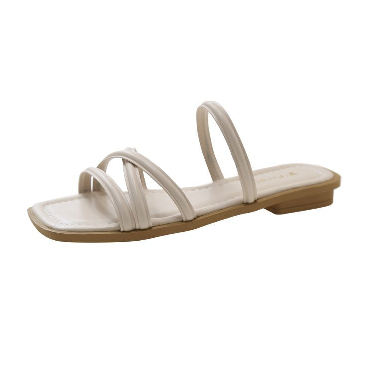 Women's Summer Korean Style Thin Cross Straps Sandals