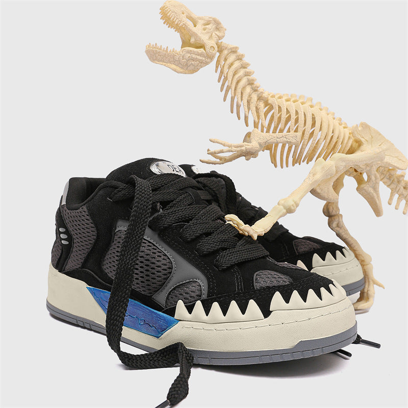 Women's & Men's Bread Niche Lovers Dinosaur Retro Trendy Sneakers