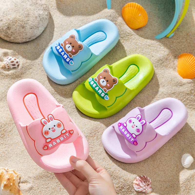 Children's Boys Cute Cartoon Soft Bottom Bathroom Sandals