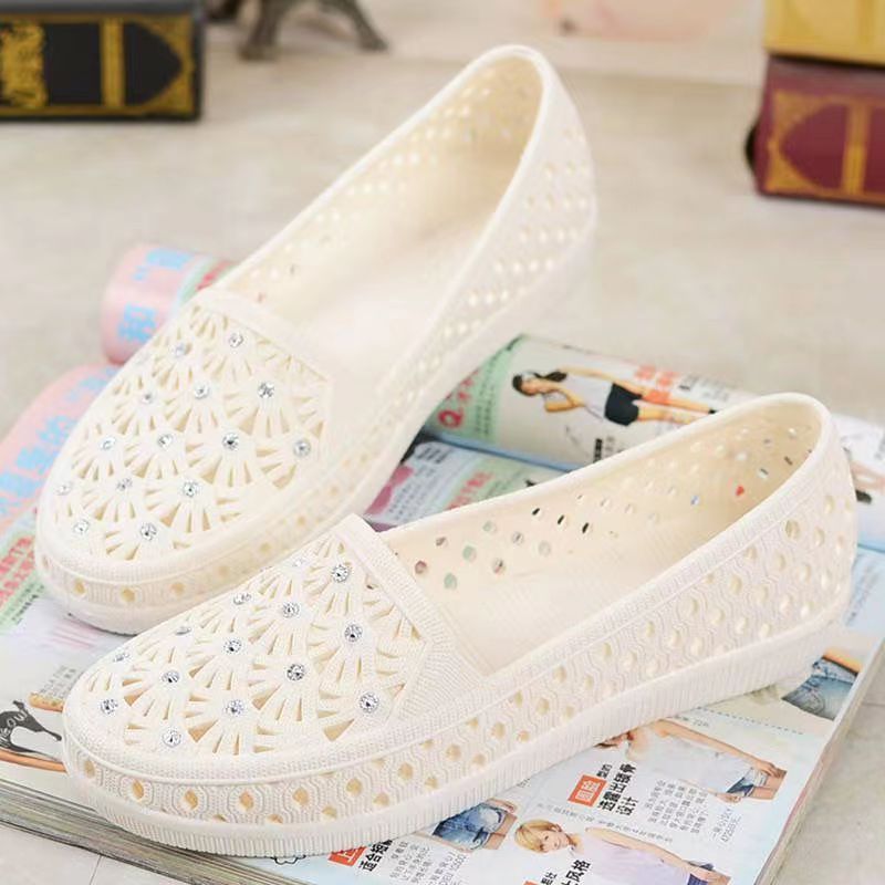 Women's Summer Closed Toe Hole Flat Nurse Women's Shoes