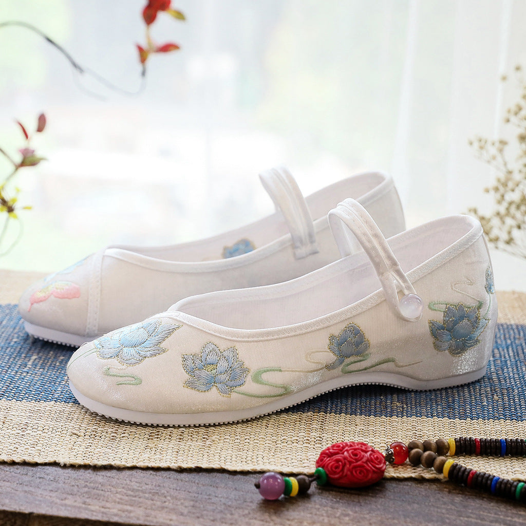 Women's Yuhe Embroidered For Han Chinese Canvas Shoes