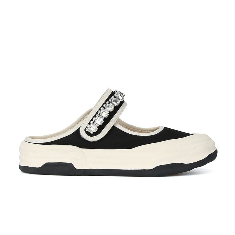 Damen Su Zehenkappe Halboberbekleidung Sommer Canvas Schuhe