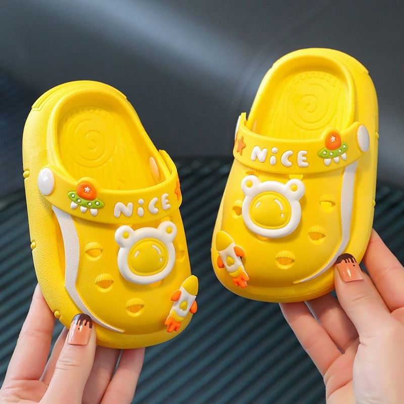 Chaussures pour enfants à semelle souple pour garçons et filles avec motif ours mignon