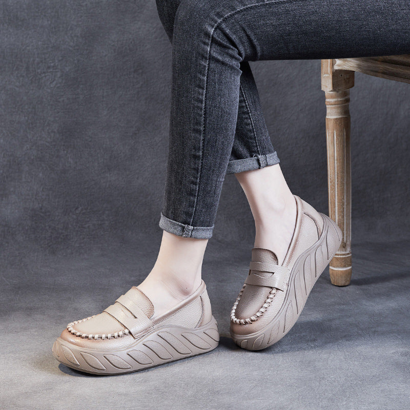 Comfortable Women's Platform Vintage Spring Muffin Loafers