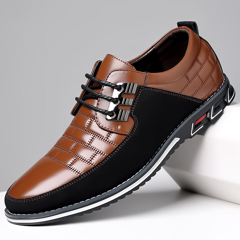 Cool Classy Melden Chaussures en cuir tricolores de grande taille