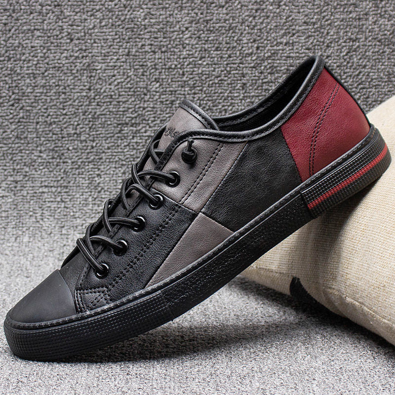 Herren Frühling Koreanische Mode Farblich passende Skateboard Sneakers