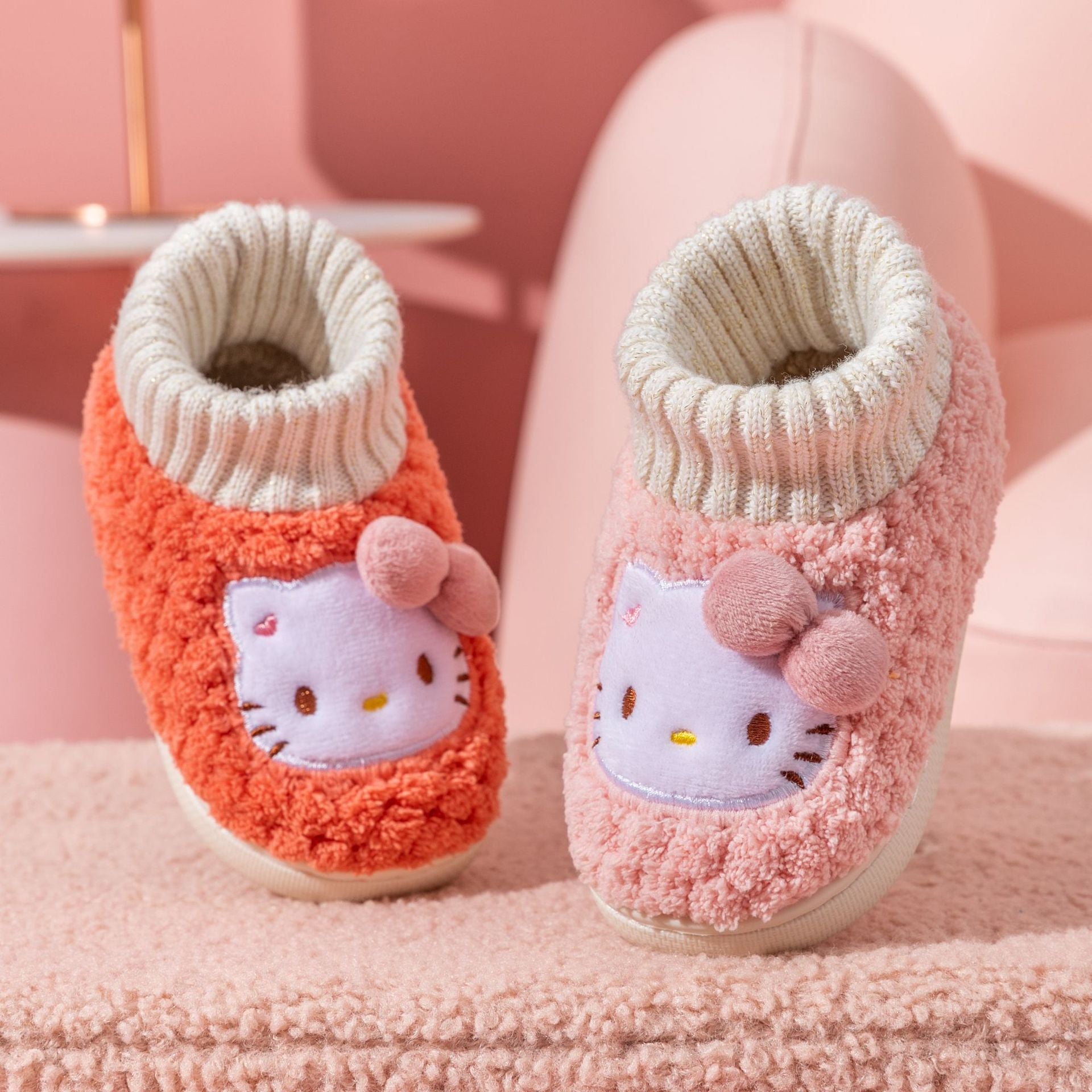 Chaussures chaudes et mignonnes en coton Hello Kitty pour enfants