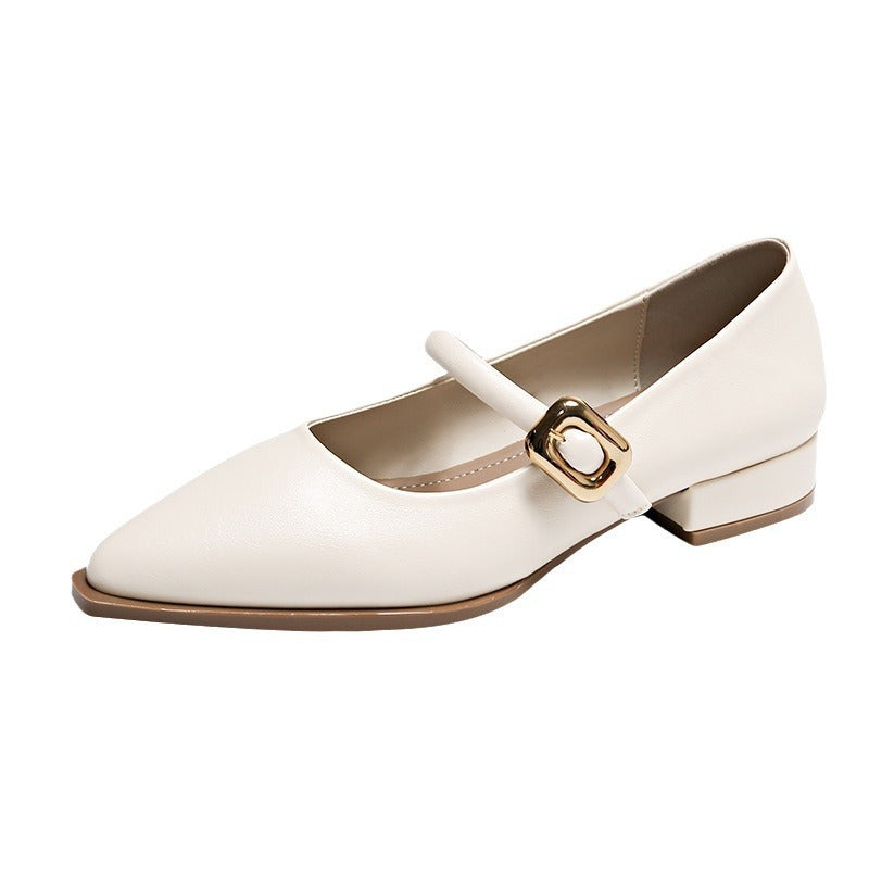 Chaussures confortables pour femmes à bout pointu et bride Fairy Chunky pour femmes