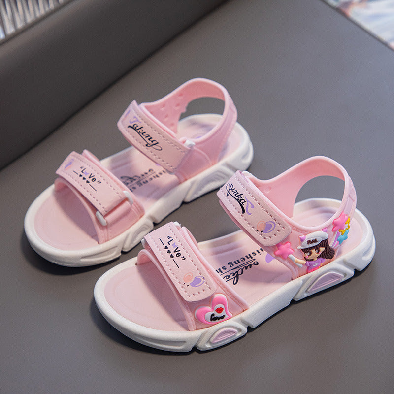 Children's Summer Cartoon Cute Princess Soft Bottom Sandals