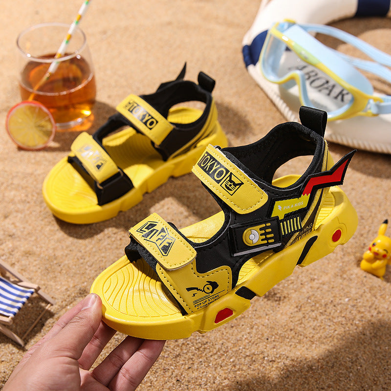 Sandales de plage à semelle souple pour enfants garçons, taille moyenne et grande