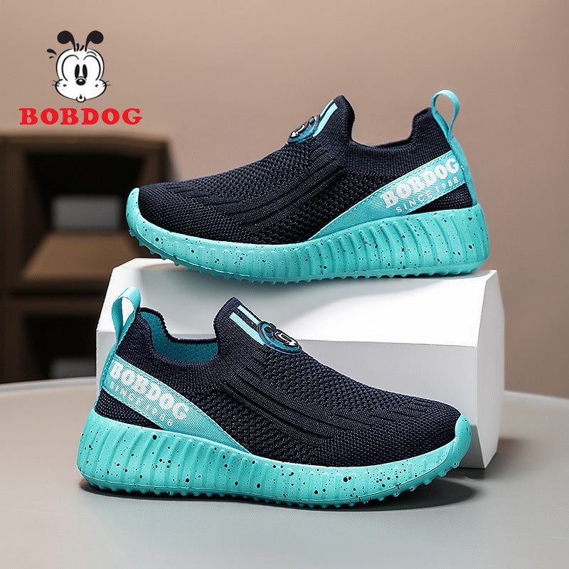 Children's Boys Breathable Mesh Surface Slip-on Running Sneakers