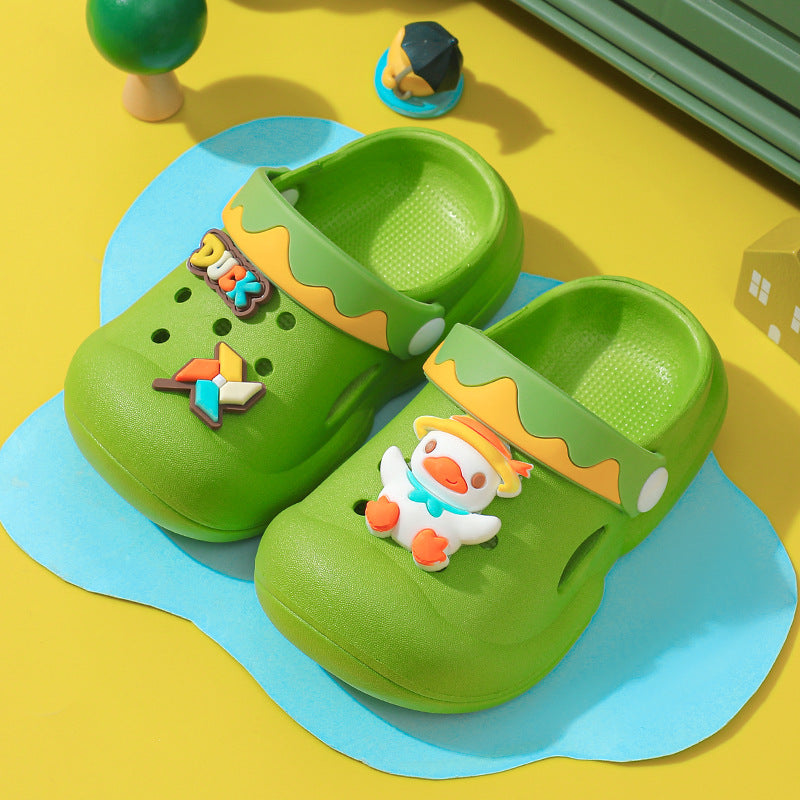 Children's Summer Home Soft Bottom Cartoon Boy Hole Kid's Shoes