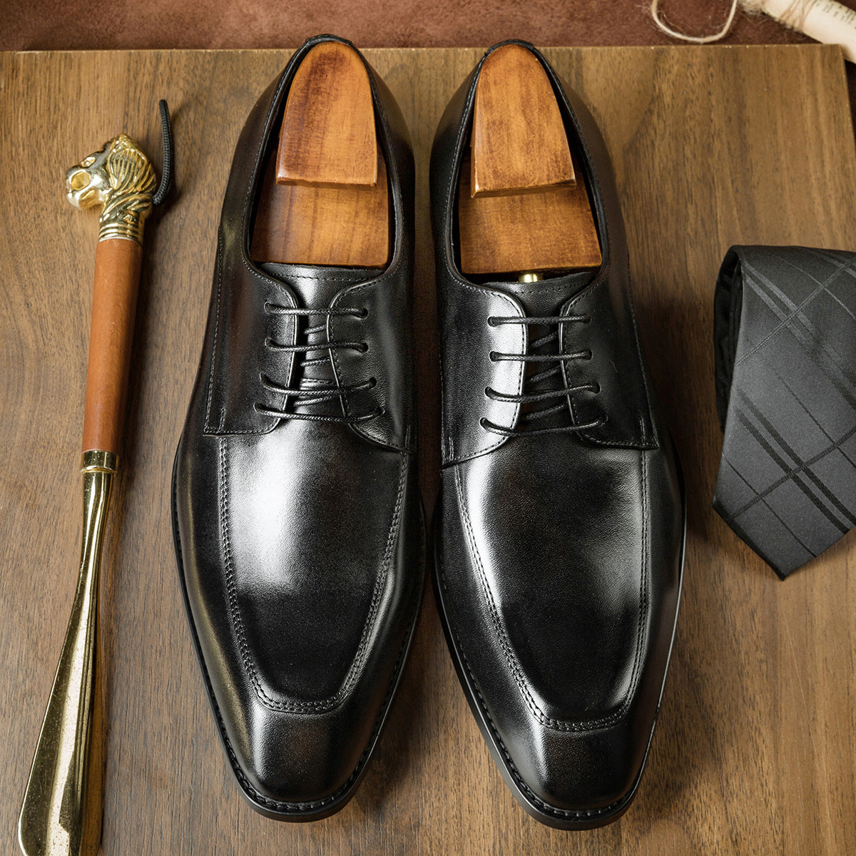 Men's Two-way Dealer-source Business Formal Wear Derby Leather Shoes