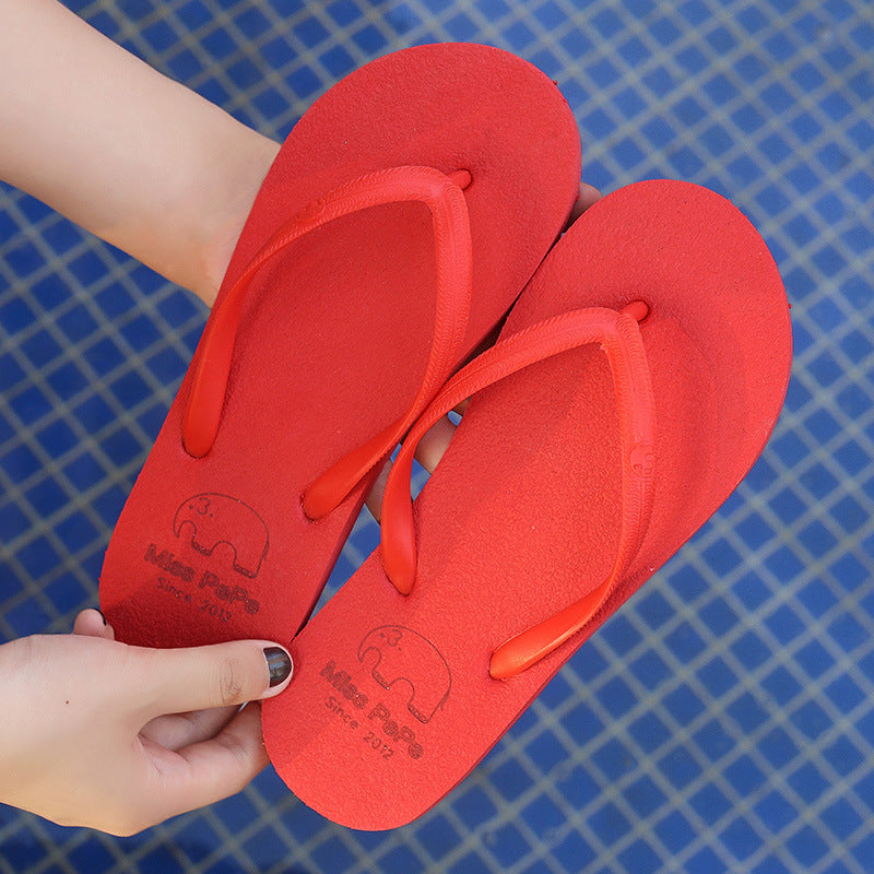 Bequeme Flip-Flops für Damen im Freien, einfache Flip-Flops für den Strand am Meer