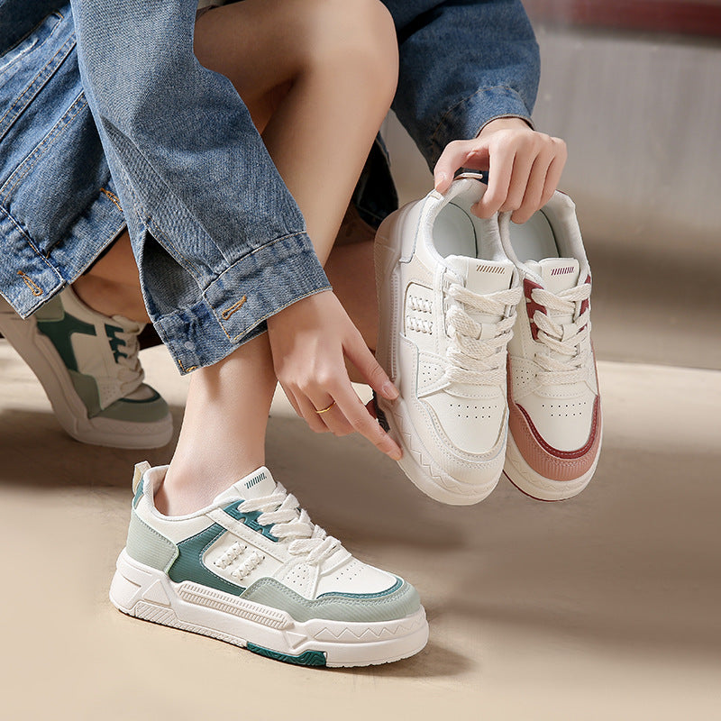 Women's Autumn Platform White Korean Versatile Sneakers