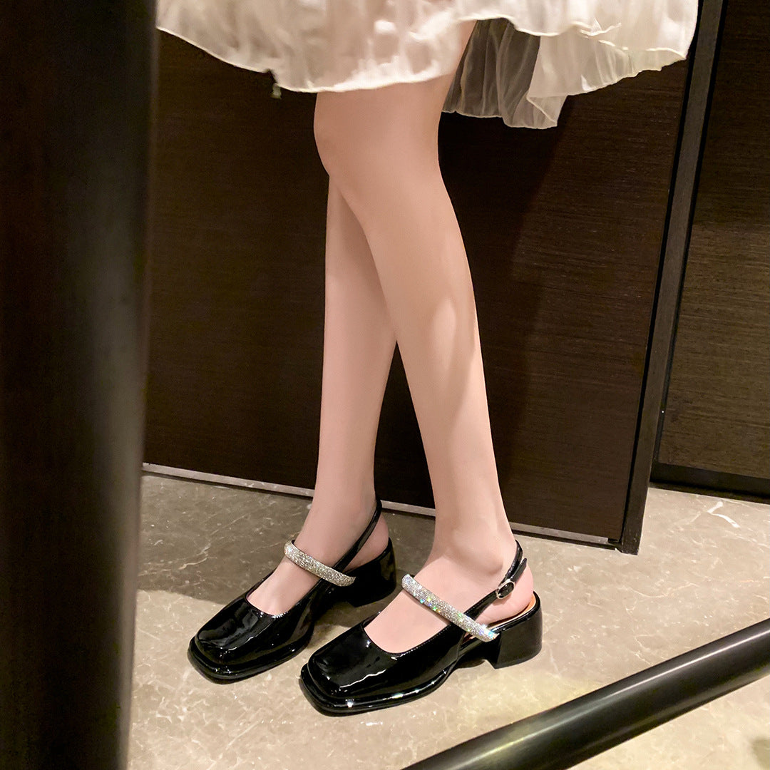 Women's Transparent Waterproof Platform Thick With Small Heels