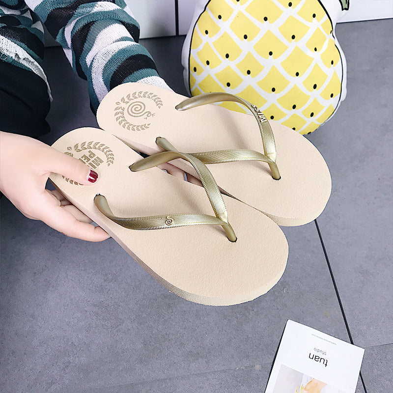 Bequeme Flip-Flops für Damen im Freien, einfache Flip-Flops für den Strand am Meer